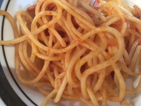 スパゲティのケチャップ炒め